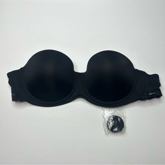 NEW Calvin Klein Black Strapless Bra 36C Seamless Design - Picture 5 of 5